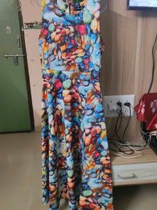 Abstract Print Sleeveless Dress