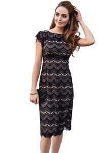 Pintrest Honey Branded Lace Mini Dress