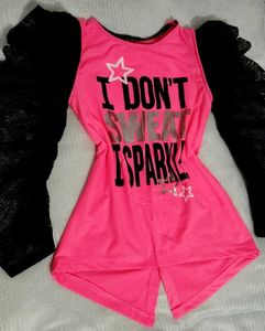 Pink Sparkle Girls' Top ❣️