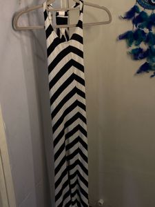 Striped Halter Maxi Dress