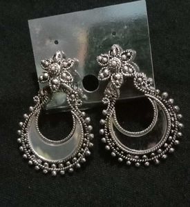 Silver Crescent Earrings
