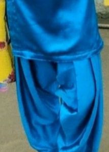Blue Satin Salwar Suit