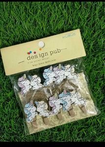 Unicorn Wooden Clothespins - Set of 10