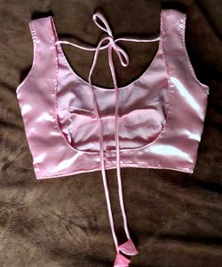 Pink Satin Blouse