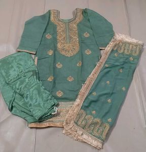 Very Elegant Embroidery Kurta With Salwar Suit