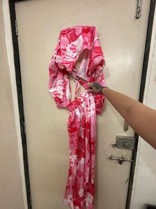 Pink Floral Jumpsuit