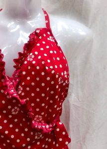 Red Polka Dot Swimsuit