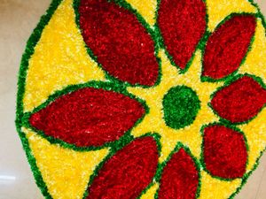 Handmade woollen Rangoli Decor