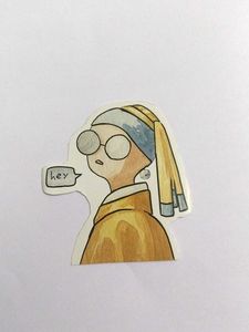 Girl With A Pearl Sticker