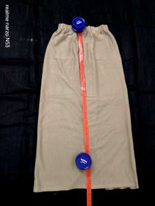 Old money straight ,Beige, midi Skirt