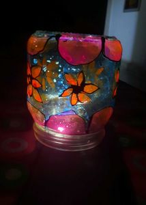 Hand-Painted Candle Holder