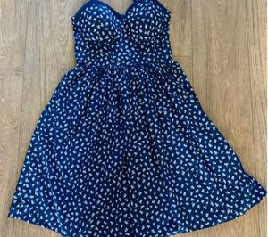 Floral Print - Polka Dots Mini Dress