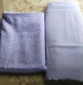 2 piece floral lavender suit (unstitched)