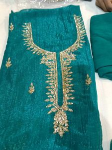 Teal Embellished Salwar Kameez Set