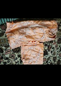 Beautiful Peach Color Ful Embrioded Pakistani Suit
