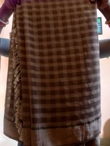 Beautiful Aesthetic Light 🤎 Brown Saree