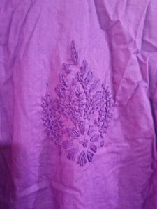 Purple Embroidered Kurta