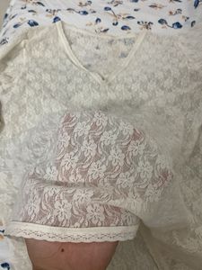 Georgette Off White Top