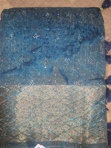 Peacock Blue Ethnic Saree