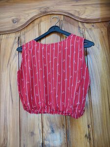 Combo Pack Of Red &amp; Black Crop Top