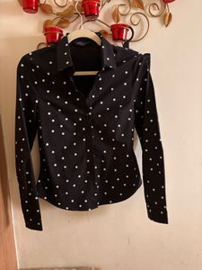 Mark &amp; spencer Collection Women Polka Dot Shirt