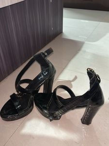 Faux Leather Heel