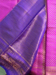 Purple Art Silk Saree(With Blouse)