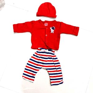 Red Astronaut Baby Outfit