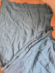 Slight Used Side Slit Kurti Palazzo And Dupatta