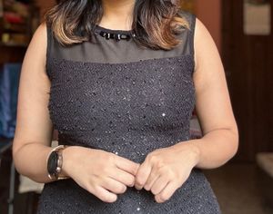 Black Sequin Bodycon Dress