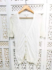 Imported White Button-Down Top A