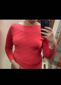Coral Knit Pullover (boat shape neck)