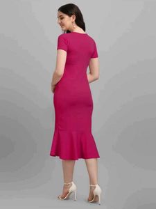 Pink Trumpet Hem Dress