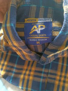 AP Casual Shirt - Blue & Yellow Plaid