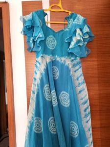 Blue & White Tie-Dye Dress