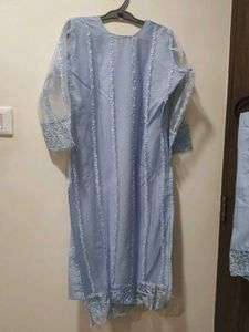Elegant Light Blue Kurta pant with dupatta set