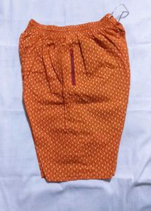Orange Patterned Shorts