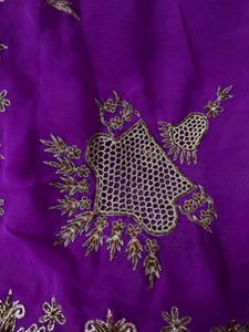 Purple Designer Saree