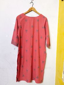 Avaasa Peach Colour Kurti For Women