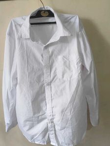 Classic White Long Sleeve Button-Up Shirt