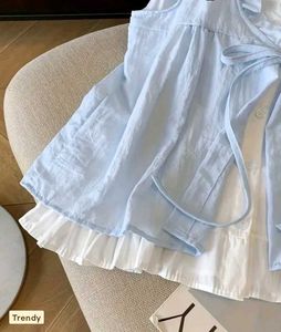 Light Blue Ruffle Blouse