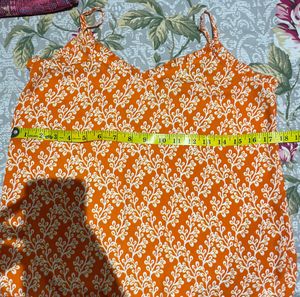Orange Floral Cami Top