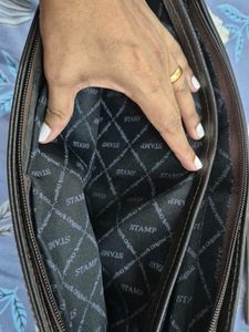 Stamp Laptop Bag Leather