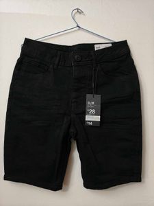 Black Denim Shorts