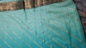 Brand New &amp; Unused Sky Blue Party Wear Saree But Without Tag.                                                       &#34;Final Price&#34;