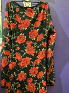 Floral Rose Print Dress
