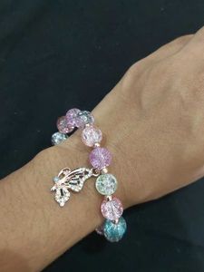Butterfly Charm Beaded Bracelet