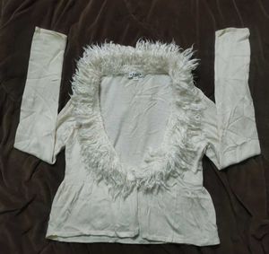 Furry Trim Cardigan/Shrug