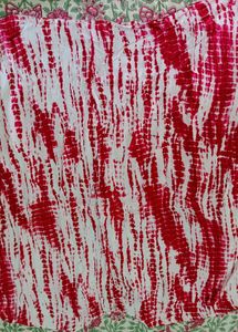 Red &amp; White Tie-Dye Kaftan