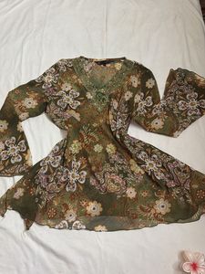 Y2K Kurti with Bell Sleeves